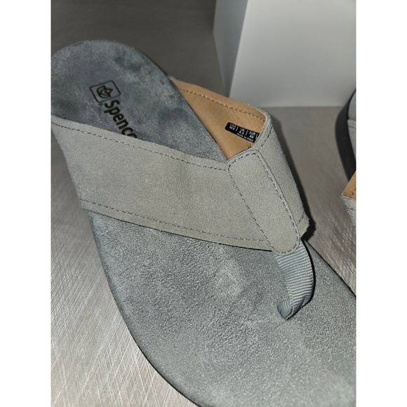 Spenco Women Gray Suede Flip Flop Sandals Comfort Orthotic Size 9 - Picture 11 of 14